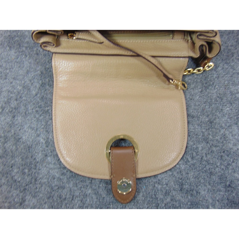 Michael Kors Hamilton Traveler Crossbody Brown Leather‎ Turnlock Bag 30F3AWHM2T - Picture 14 of 16